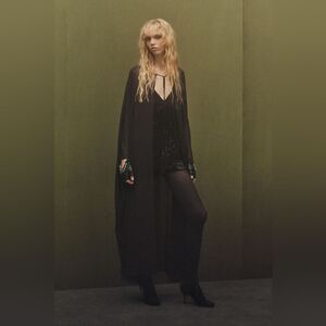 KATE MOSS NWT ZARA LONG TASSEL CAPE X KATE MOSS